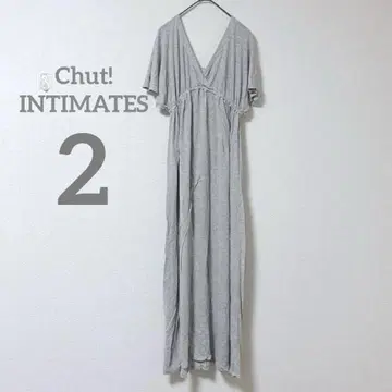 슉 인티메이트 롱 원피스 룸웨어 레이온 그레이