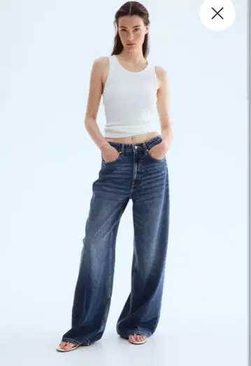 H&M 페더 소프트 슈퍼 와이드 울트라 하이 데님