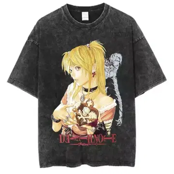 데스노트 DEATHNOTE 미사미사 빈티지 가공 T셔츠 XL 사이즈