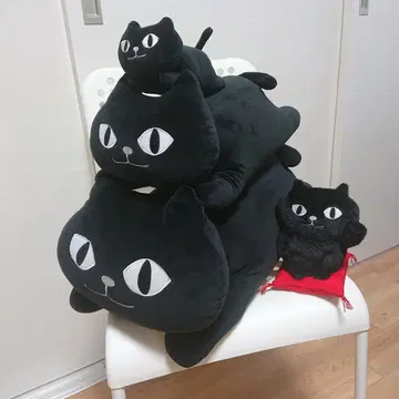 네코만쥬 모찌후와 봉제 인형 S M L 좌부동 포함 봉제 인형 세트