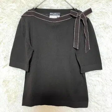 Ferragamo 페라가모 T셔츠 리본 다크 브라운 M 사이즈