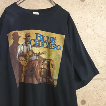 FRUIT OF THE LOOM/USED 티셔츠/BLUE CHICAGO