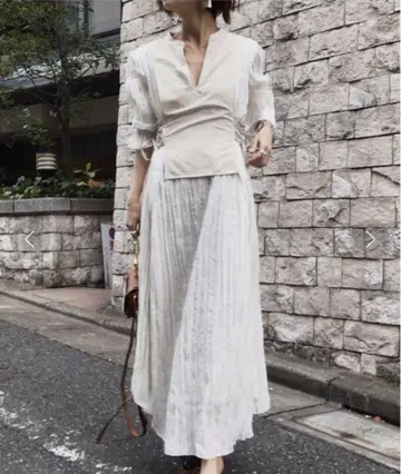 새상품급 Ameri vintage WASHI LAYERED DRESS