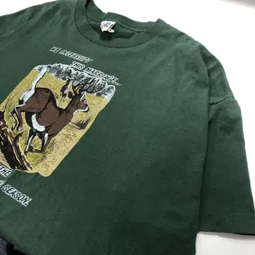 90's 빈티지 애니멀 티셔츠 싱글 스티치 3XL