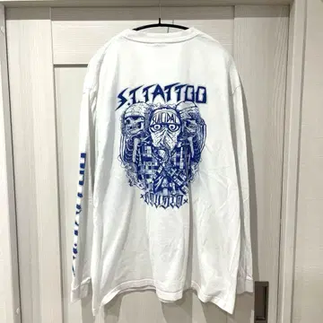 S.T. TATTOO STUDIO - JASON BROWN 롱 T 화이트