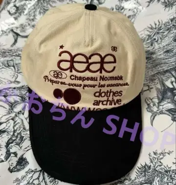 aeae 야구 모자 베이지/블랙