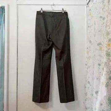 여성용 안감 부착 블랙 격자 무늬 슬랙스 40s 1226