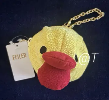 페이러 FEILER 오리 참 파우치 긴자 본점 한정판 10주년 기념 참