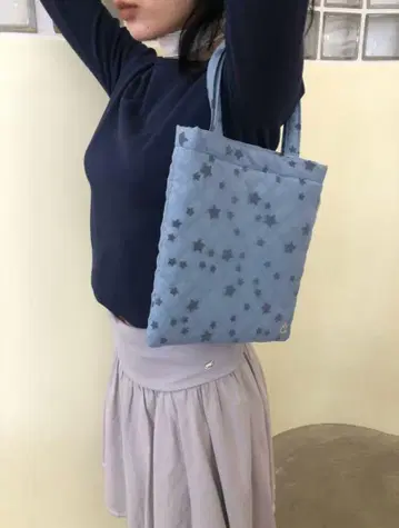 Coyseio 별 패턴 하늘색 숄더백