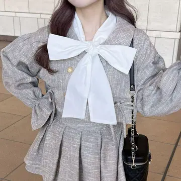 리본 포함 트위드 자켓 [ZOZOTOWN 한정판 아이템]