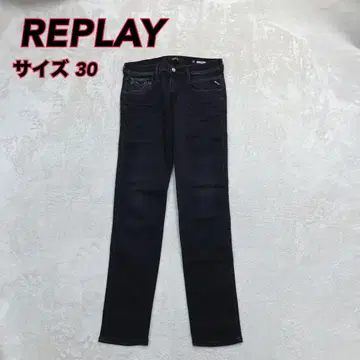 [새상품] REPLAY 리플레이 데님 팬츠 사이즈 30 블랙 스트레치