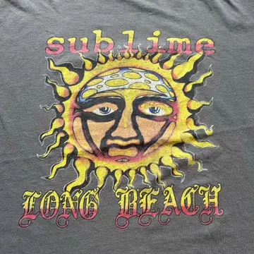 밴딩 티셔츠 sublime 그레이 락 티셔츠 XL 상당 Sublime
