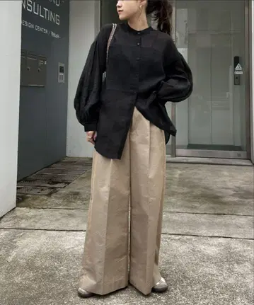 CIAOPANIC TYPY 시어 밴드 카라 셔츠