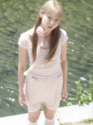 HETIT 순수 장미 면 티셔츠 (아프리콧)