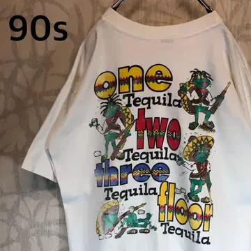 90s 데킬라 티셔츠 오버 사이즈 멕시코제 백 프린트 R
