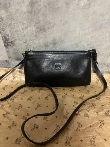 일비종떼 가죽 숄더백 블랙
