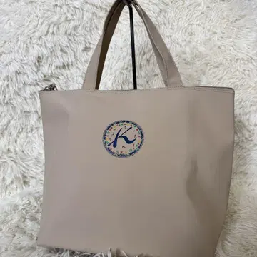 새상품급 KITAMURA 키타무라 토트백 꽃 로고 베이지