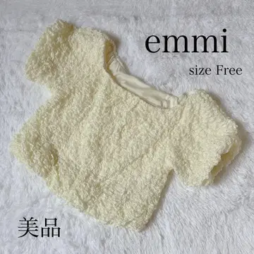 emmi 에미 와셔 오프 숄더 블라우스 화이트 화이트 클리닝 택