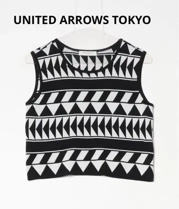 UNITED ARROWS TOKYO 슬리브리스 니트 베스트 스웨터