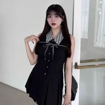OLIVE des OLIVE 슬리브리스 셔츠 미니 원피스