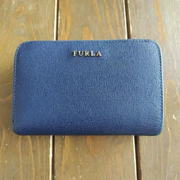 FURLA 훌라 두겹 지갑 지갑 가죽 바빌론 네이비 박스 없음