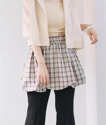 <Kastane> 체크 벌룬 스커트