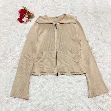 새상품급 폭시 엔젤 헤어 코튼 가디건 세일러 카라 L