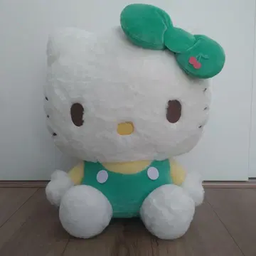 택 포함 새상품 헬로키티 봉제 인형 빅 그린 리본 크림소다 인형