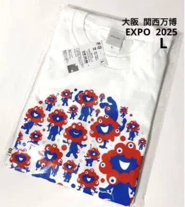 오사카 간사이 만박 티셔츠 먝먝 포즈 EXPO 2025 L 사이즈