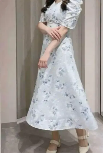 An MILLE 오리지널 플라워 레이디 OP 블루