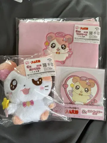 캐릭터 복권 함타로 멀티 케이스 봉제 인형 러버 코스터 세트