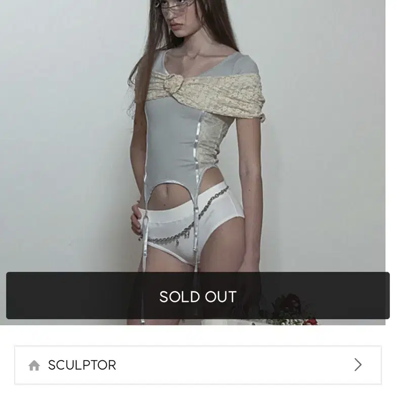 SCULPTOR | 스컬프터 Sculptor Corset U-neck Tee ice #스컬프터