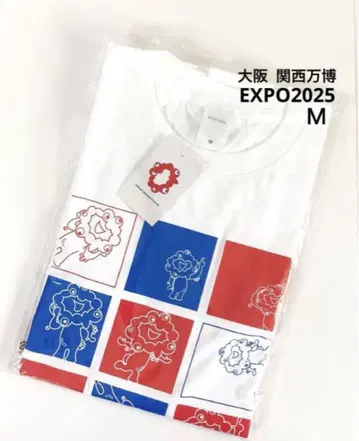 오사카 간사이 엑스포 티셔츠 밉밉 스퀘어 EXPO2025 M 사이즈