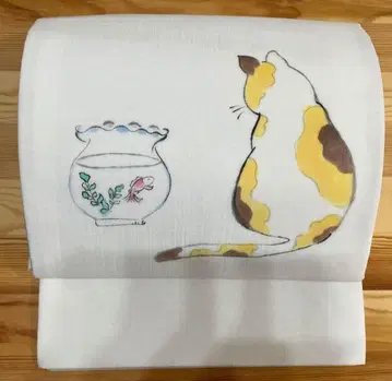 가벼운 오비, 손으로 그린 고양이, 금붕어, 폴리에스테르