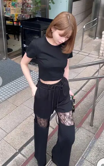 Rady 레이스 라인 와이드 팬츠 M 택 포함 미사용 새상품
