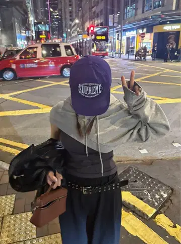 하프 후드 유니크 후디 후드티 볼레로 그레이