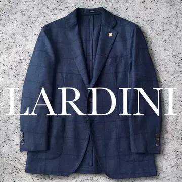 미사용급 LARDINI 테일러드 자켓 네이비 울 연중 52