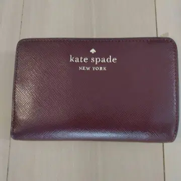 kate spade 접이식 지갑 와인 레드