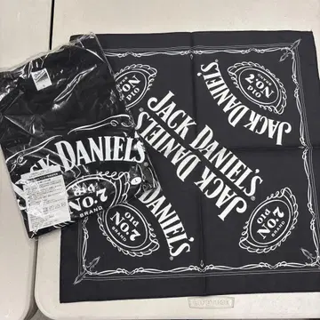 JACKDANIEL'S 잭 다니엘 반다나 & 티셔츠 세트