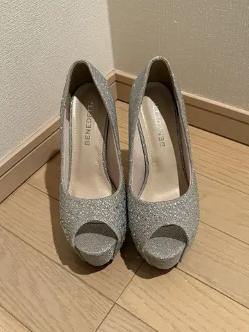 jewels 실버 오픈토 하이힐