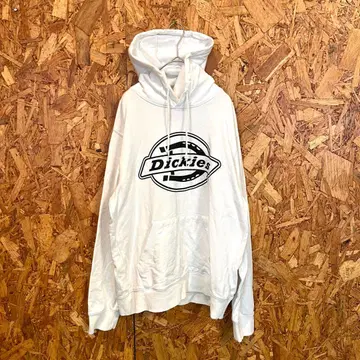Dickies 후드티 쭈리 로고 프린트 화이트 남성용 XL