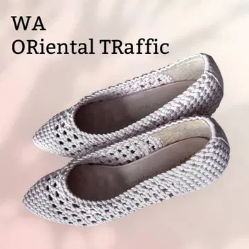 미사용 새상품 ORiental TRaffic 메쉬 플랫 슈즈 화이트