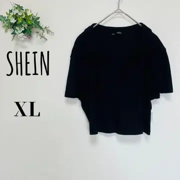SHEIN 쉬인 (XL) V 넥 폴로 니트 숏 기장 반팔