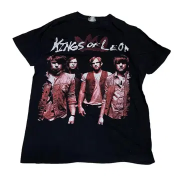 티셔츠 KINGS of LEON 킹스 오브 레온 밴딩 구제 의류 블랙