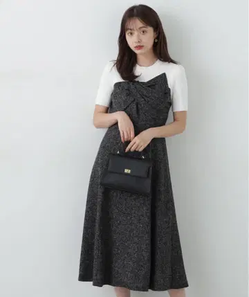 프로포 리본 디테일 도킹 원피스