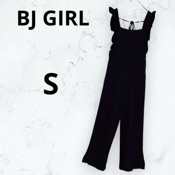 *BJ GIRL* 살로펫 슬리브리스 프릴 S 블랙 여름 올인원