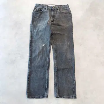 Lee Lee W33 블랙 데님 하의 팬츠 구제 의류 블랙 14862