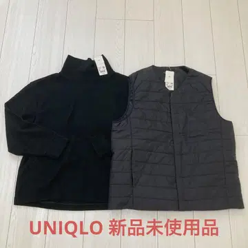 유니클로 겨울용 베스트 하이넥 블랙