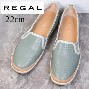Lee REGAL 펀칭 슬립온 가죽 그린 22