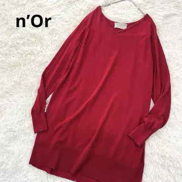 누아르 n'Or 돌먼 원피스 빅 실루엣 루즈한 상의 빨간색